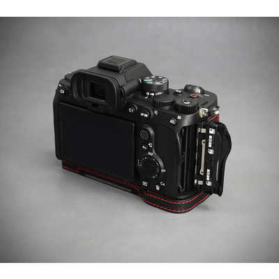 LIMS ソニー a7 IV用本革カメラハーフケース ブラック SYA7M4DBK の