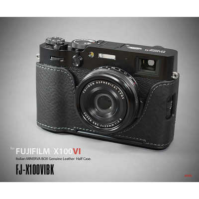LIMS 富士フィルム X100VI用本革カメラハーフケース ブラック FJ