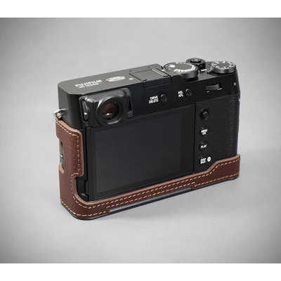 LIMS 富士フィルム X100VI用本革カメラハーフケース ブラウン FJ