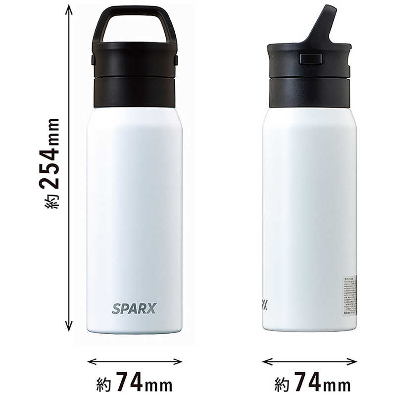 アトラス アトラス 真空断熱炭酸用ボトル 530ml SPARX ［炭酸対応］ ASO-530WH ASO-530WH