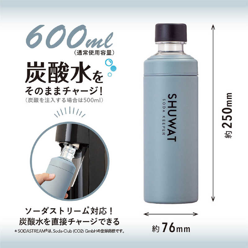 アトラス アトラス SHUWAT ソーダキーパー 炭酸飲料対応ステンレスボトル 600ml MB ASOK700 ASOK700