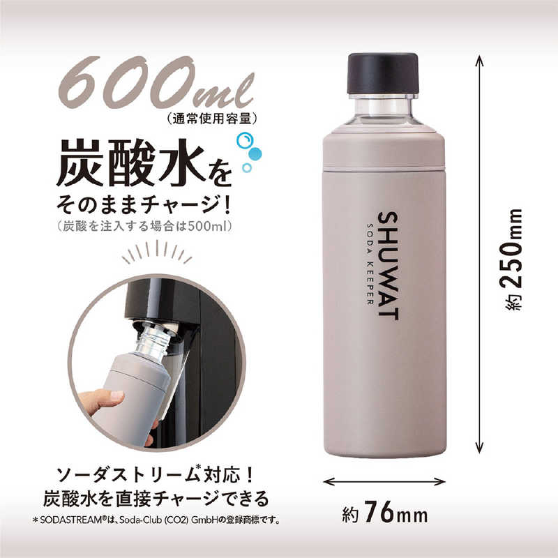 アトラス アトラス SHUWAT ソーダキーパー 炭酸飲料対応ステンレスボトル 600ml WG ASOK700 ASOK700