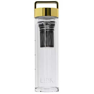 LINK2JAPAN Tii Bottle 茶こし付き二重ガラス構造ボトル ゴールド 00420KIT001GD1