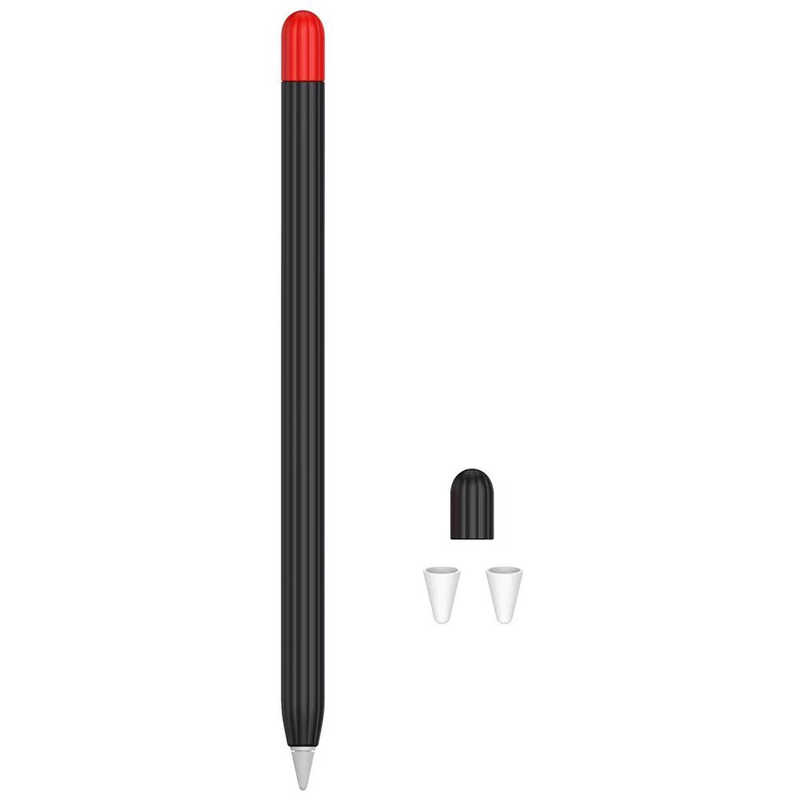 アイキューラボ アイキューラボ Apple Pencil2用 シリコンカバー ツートンカラー 3点セット ブラック APEN2-SL2C-BK APEN2-SL2C-BK