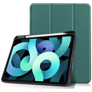 アイキューラボ iPad Air 10.9インチ 第5/4世代(2022/2020年) アップルペンシル収納付きケース グリーン IQ-IPDAR109AP-GR