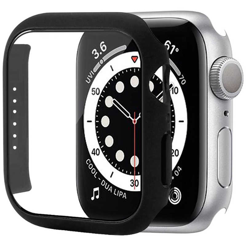 アイキューラボ アイキューラボ Apple Watch7 41mm 液晶ガラス付きPCカバー ブラック AW-GLPC41-BK AW-GLPC41-BK