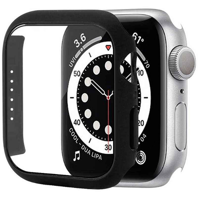 アイキューラボ アイキューラボ Apple Watch7 41mm 液晶ガラス付きPCカバー ブラック AW-GLPC41-BK AW-GLPC41-BK