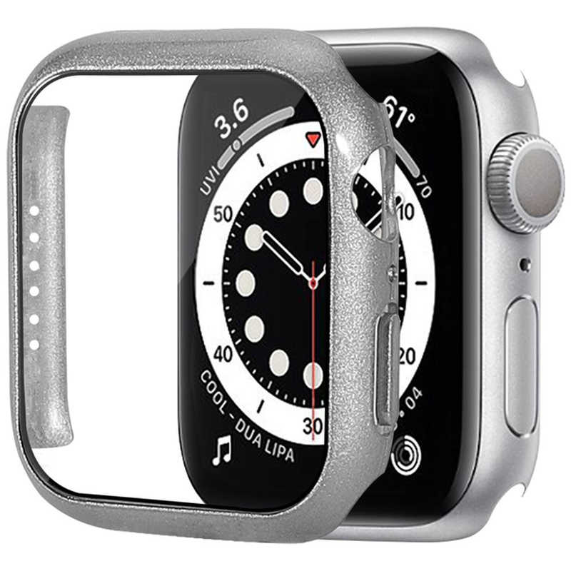 アイキューラボ アイキューラボ Apple Watch7 41mm 液晶ガラス付きPCカバー シルバー AW-GLPC41-SV AW-GLPC41-SV