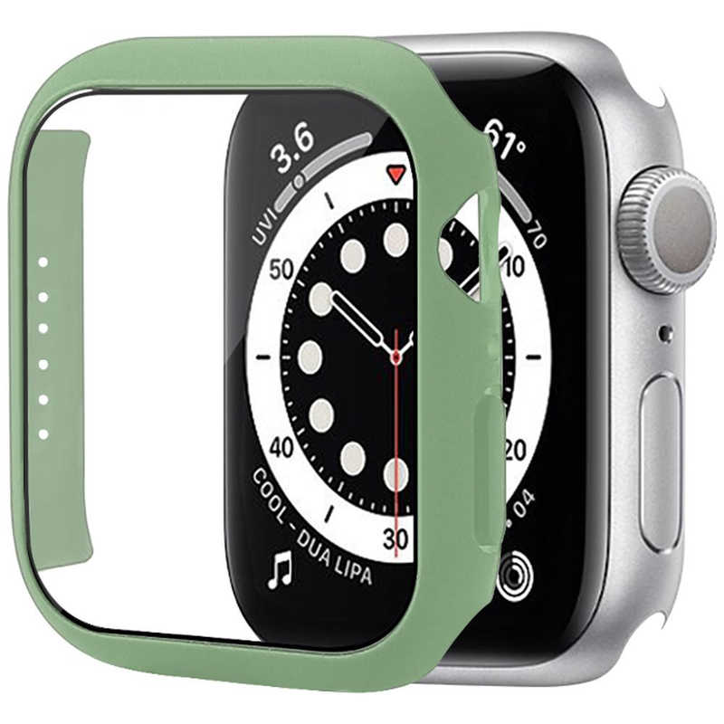 アイキューラボ アイキューラボ Apple Watch7 41mm 液晶ガラス付きPCカバー グリーン AW-GLPC41-GR AW-GLPC41-GR