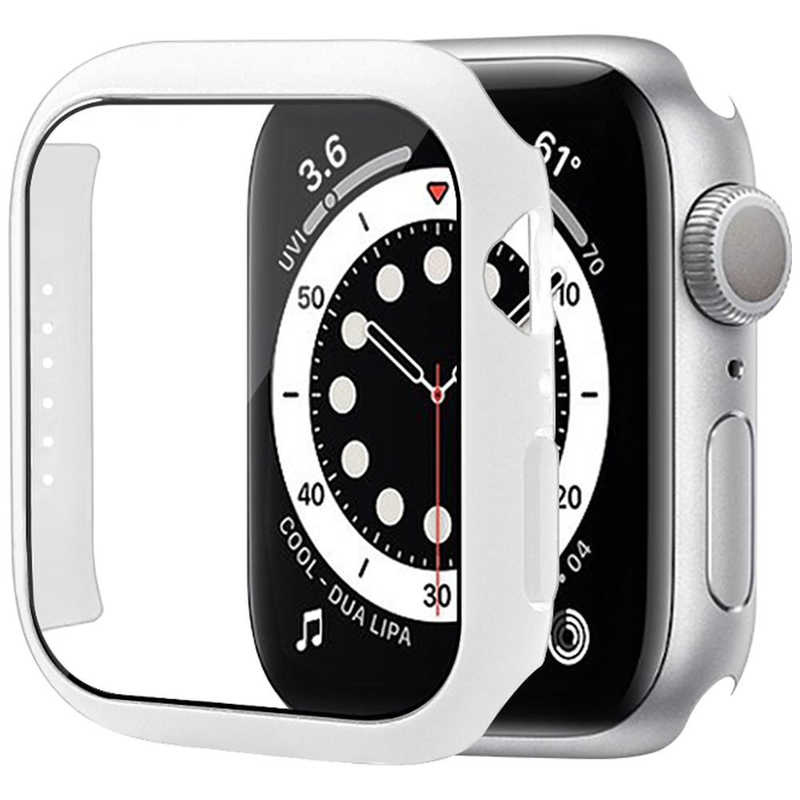 アイキューラボ アイキューラボ Apple Watch7 41mm 液晶ガラス付きPCカバー ホワイト AW-GLPC41-WH AW-GLPC41-WH