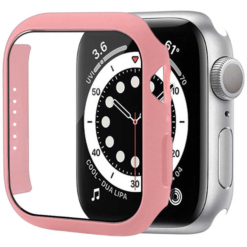 アイキューラボ アイキューラボ Apple Watch7 41mm 液晶ガラス付きPCカバー ピンク AW-GLPC41-PK AW-GLPC41-PK