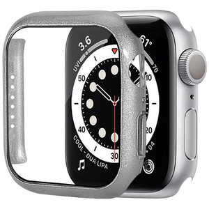 アイキューラボ Apple Watch7 45mm 液晶ガラス付きPCカバー シルバー AW-GLPC45-SV
