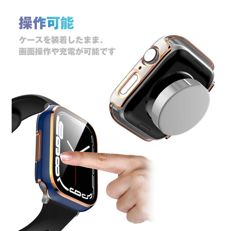 アイキューラボ アイキューラボ Apple Watch 液晶ガラス一体型カバｰ ゴｰルドライン 40mm グリｰン  AWGLGPC40GR AWGLGPC40GR