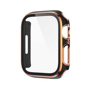 アイキューラボ Apple Watch 液晶ガラス一体型カバー ゴールドライン 41mm ブラック AWGLGPC41BK アイキューラボ Apple Watch 液晶ガラス一体型カバー ゴールドライン 41mm ブラック AWGLGPC41BK