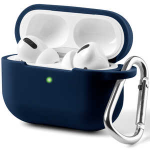 アイキューラボ Airpods Pro用 カラビナ付きシリコンケース ネイビー APP-SL2-NV アイキューラボ Airpods Pro用 カラビナ付きシリコンケース ネイビー APP-SL2-NV