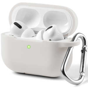 アイキューラボ Airpods Pro用 カラビナ付きシリコンケース ホワイト APP-SL2-WH アイキューラボ Airpods Pro用 カラビナ付きシリコンケース ホワイト APP-SL2-WH