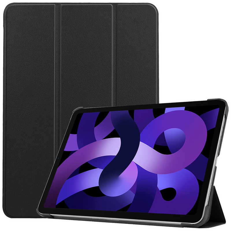 アイキューラボ アイキューラボ iPad Air 10.9インチ 第5/4世代(2022/2020年) レザーケース ブラック IQ-IPDAR109L-BK IQ-IPDAR109L-BK