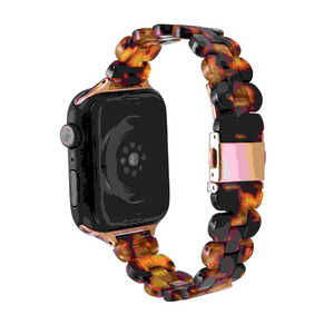 アイキューラボ Apple Watch 41/40/38mm用 べっ甲ベルト スリムver ブラウン IQ-AW004B41-BR アイキューラボ Apple Watch 41/40/38mm用 べっ甲ベルト スリムver ブラウン IQ-AW004B41-BR