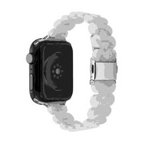 アイキューラボ Apple Watch 41/40/38mm用 べっ甲ベルト スリムｖｅｒ ホワイト  IQ-AW004B41-WH