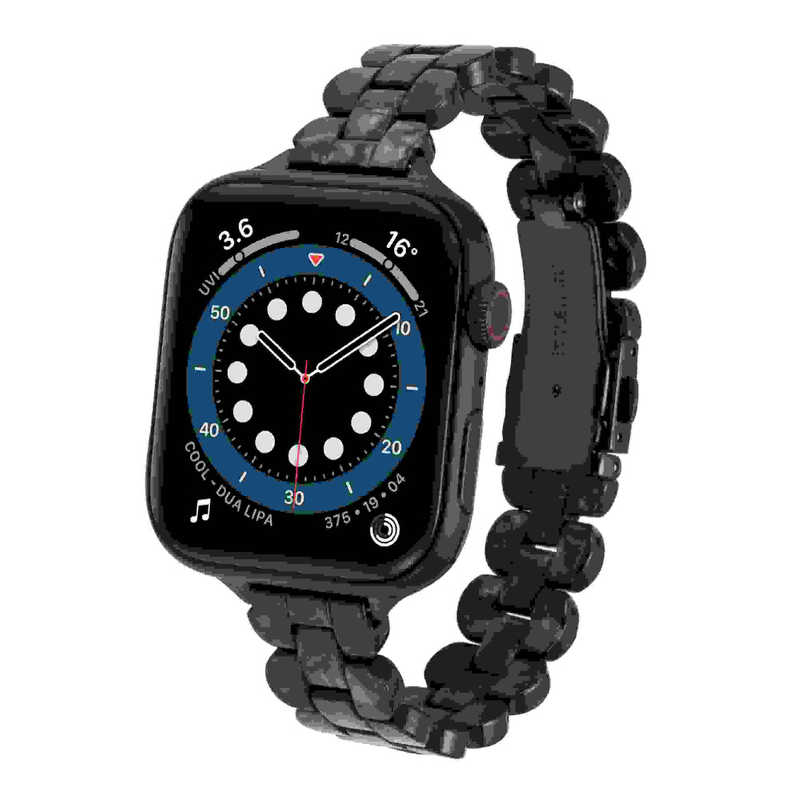 アイキューラボ アイキューラボ Apple Watch 41/40/38mm用 べっ甲ベルト スリムｖｅｒ ブラック  IQ-AW004B41-BK IQ-AW004B41-BK