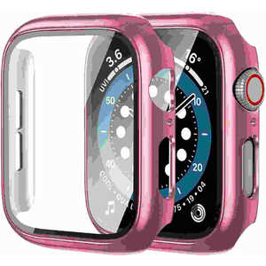 アイキューラボ Apple Watch 41mm用 液晶ガラス付き ＰＣカバー メタリック ローズゴールド  AW-GLPCM41-RGO
