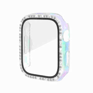アイキューラボ Apple Watch 45mm用 液晶ガラス付き PCカバー ストーン オーロラ AW-GLPCS45-AU アイキューラボ Apple Watch 45mm用 液晶ガラス付き PCカバー ストーン オーロラ AW-GLPCS45-AU