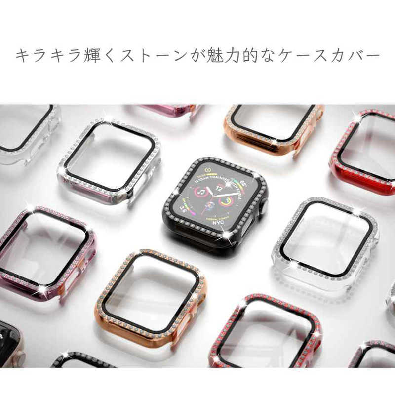 アイキューラボ アイキューラボ Apple Watch 45mm用 液晶ガラス付き ＰＣカバー ストーン レッド  AW-GLPCS45-RD AW-GLPCS45-RD