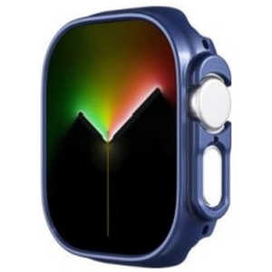 アイキューラボ Apple Watch Ultra (49mm)用 PCカバー ブルー AW-PC49-BL