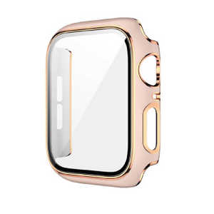アイキューラボ Apple Watch Series10 42mm 液晶ガラス付PCカバー ゴールドライン/ピンク AW-GLGPC42-PK アイキューラボ Apple Watch Series10 42mm 液晶ガラス付PCカバー ゴールドライン/ピンク AW-GLGPC42-PK