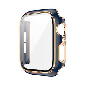 アイキューラボ Apple Watch Series10 42mm 液晶ガラス付PCカバー ゴールドライン/ネイビー AW-GLGPC42-NV アイキューラボ Apple Watch Series10 42mm 液晶ガラス付PCカバー ゴールドライン/ネイビー AW-GLGPC42-NV