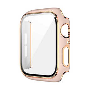 アイキューラボ Apple Watch Series10 46mm 液晶ガラス付PCカバー ゴールドライン/ピンク AW-GLGPC46-PK アイキューラボ Apple Watch Series10 46mm 液晶ガラス付PCカバー ゴールドライン/ピンク AW-GLGPC46-PK
