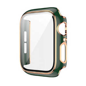 アイキューラボ Apple Watch Series10 46mm 液晶ガラス付PCカバー ゴールドライン/グリーン AW-GLGPC46-GR アイキューラボ Apple Watch Series10 46mm 液晶ガラス付PCカバー ゴールドライン/グリーン AW-GLGPC46-GR