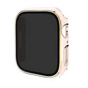 アイキューラボ Apple Watch Series10 42mm 液晶プライバシーガラス付PCカバー ゴールドライン/ピンク AW-006C42-GPK アイキューラボ Apple Watch Series10 42mm 液晶プライバシーガラス付PCカバー ゴールドライン/ピンク AW-006C42-GPK