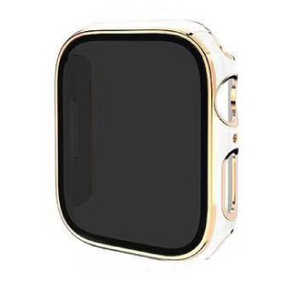 アイキューラボ Apple Watch Series10 42mm 液晶プライバシーガラス付PCカバー ゴールドライン/ホワイト AW-006C42-GWH アイキューラボ Apple Watch Series10 42mm 液晶プライバシーガラス付PCカバー ゴールドライン/ホワイト AW-006C42-GWH
