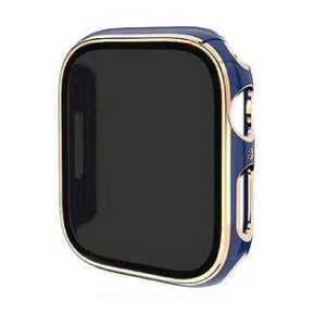 アイキューラボ Apple Watch Series10 42mm 液晶プライバシーガラス付PCカバー ゴールドライン/ネイビー AW-006C42-GNV アイキューラボ Apple Watch Series10 42mm 液晶プライバシーガラス付PCカバー ゴールドライン/ネイビー AW-006C42-GNV