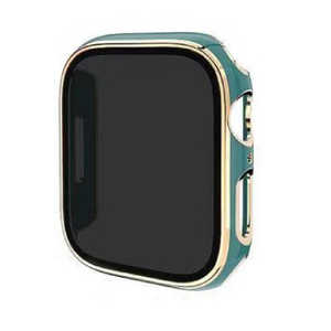アイキューラボ Apple Watch Series10 42mm 液晶プライバシーガラス付PCカバー ゴールドライン/グリーン AW-006C42-GGR アイキューラボ Apple Watch Series10 42mm 液晶プライバシーガラス付PCカバー ゴールドライン/グリーン AW-006C42-GGR
