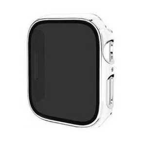 アイキューラボ Apple Watch Series10 42mm 液晶プライバシーガラス付PCカバー シルバーライン/ホワイト AW-006C42-SWH アイキューラボ Apple Watch Series10 42mm 液晶プライバシーガラス付PCカバー シルバーライン/ホワイト AW-006C42-SWH