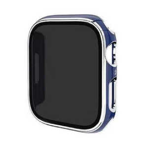 アイキューラボ Apple Watch Series10 42mm 液晶プライバシーガラス付PCカバー シルバーライン/ネイビー AW-006C42-SNV アイキューラボ Apple Watch Series10 42mm 液晶プライバシーガラス付PCカバー シルバーライン/ネイビー AW-006C42-SNV