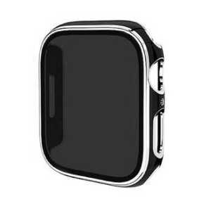 アイキューラボ Apple Watch Series10 46mm 液晶プライバシーガラス付PCカバー ゴールドライン/ブラック AW-006C46-GBK アイキューラボ Apple Watch Series10 46mm 液晶プライバシーガラス付PCカバー ゴールドライン/ブラック AW-006C46-GBK