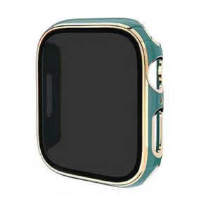 アイキューラボ Apple Watch Series10 46mm 液晶プライバシーガラス付PCカバー ゴールドライン/グリーン AW-006C46-GGR アイキューラボ Apple Watch Series10 46mm 液晶プライバシーガラス付PCカバー ゴールドライン/グリーン AW-006C46-GGR