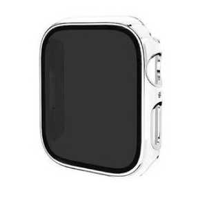 アイキューラボ Apple Watch Series10 46mm 液晶プライバシーガラス付PCカバー シルバーライン/ホワイト AW-006C46-SWH アイキューラボ Apple Watch Series10 46mm 液晶プライバシーガラス付PCカバー シルバーライン/ホワイト AW-006C46-SWH