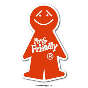 ゼネラルステッカー ミニステッカー Mr.Friendly 赤 LCS-977 ゼネラルステッカー ミニステッカー Mr.Friendly 赤 LCS-977