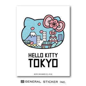 ゼネラルステッカー HOLLO KITTY TOKYO ステッカー 塩ビ 白 LCS-999