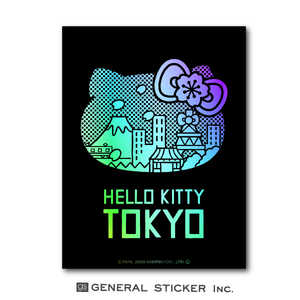 ゼネラルステッカー HOLLO KITTY TOKYO ステッカー ホログラム 黒 LCS-1000 ゼネラルステッカー HOLLO KITTY TOKYO ステッカー ホログラム 黒 LCS-1000