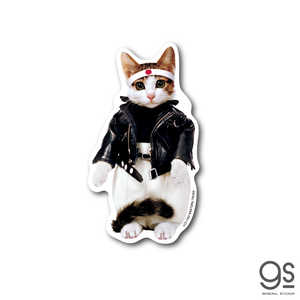ゼネラルステッカー ダイカットビニールステッカー なめ猫 ライダース01 LCS-1302