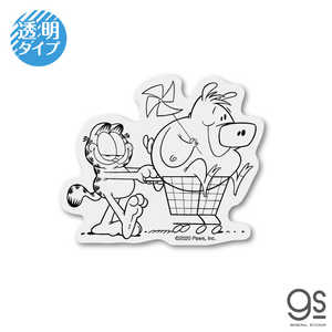 ゼネラルステッカー 透明ダイカットミニステッカー GARFIELD カート GF-017