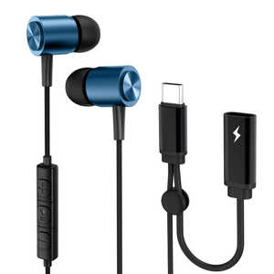 LUCILLA 充電しながら使えるType-Cイヤホン HPCTCLU01BL LUCILLA 充電しながら使えるType-Cイヤホン HPCTCLU01BL