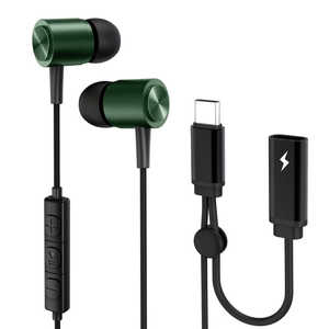 LUCILLA 充電しながら使えるType-Cイヤホン HPCTCLU01GR LUCILLA 充電しながら使えるType-Cイヤホン HPCTCLU01GR
