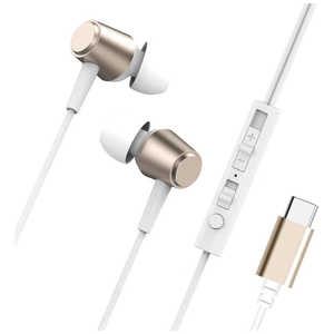 AXELTECH ミュート機能付きType-Cイヤホン AXHPMC01GD AXELTECH ミュート機能付きType-Cイヤホン AXHPMC01GD