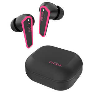 LUCILLA 3つの音質に切り替えできる 完全ワイヤレスイヤホン ［ワイヤレス(左右分離) / ノイズキャンセリング対応 / Bluetooth対応］ ネオンピンク TWS014NP